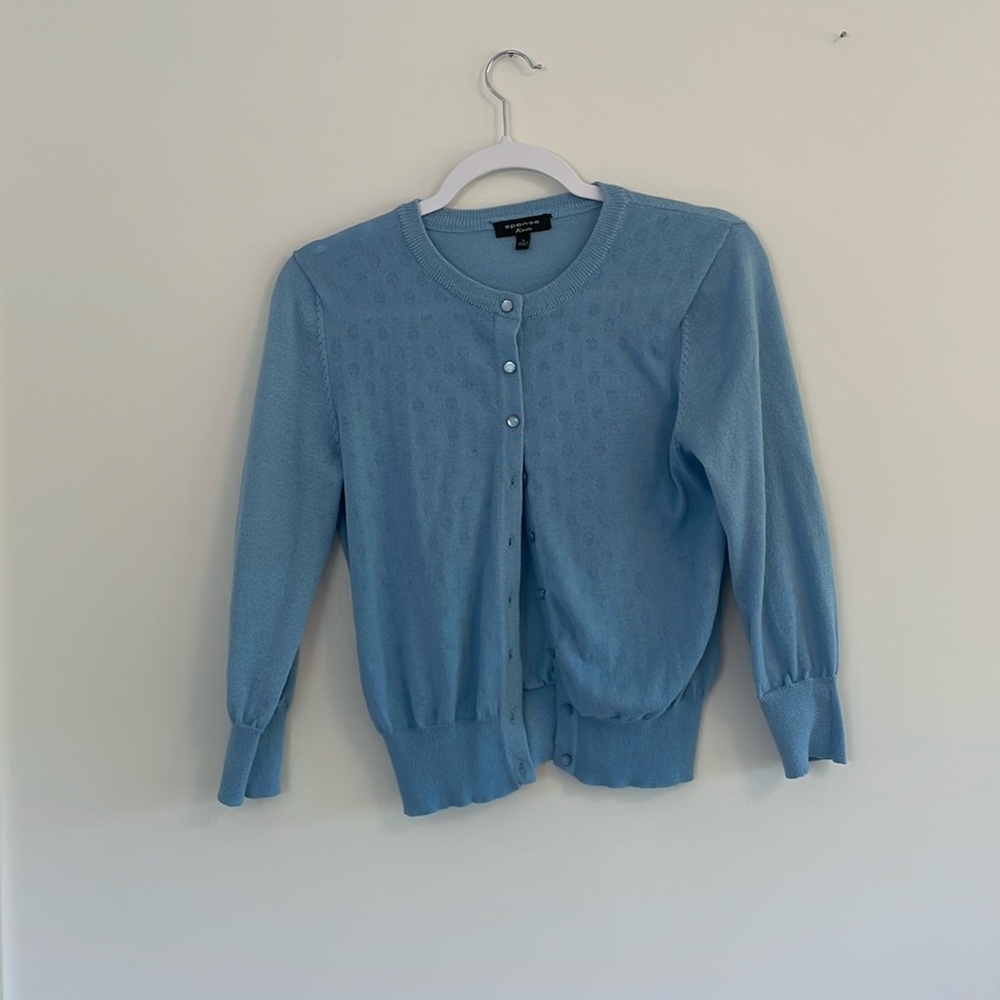Spense Kints, Small Light Blue Cardigan